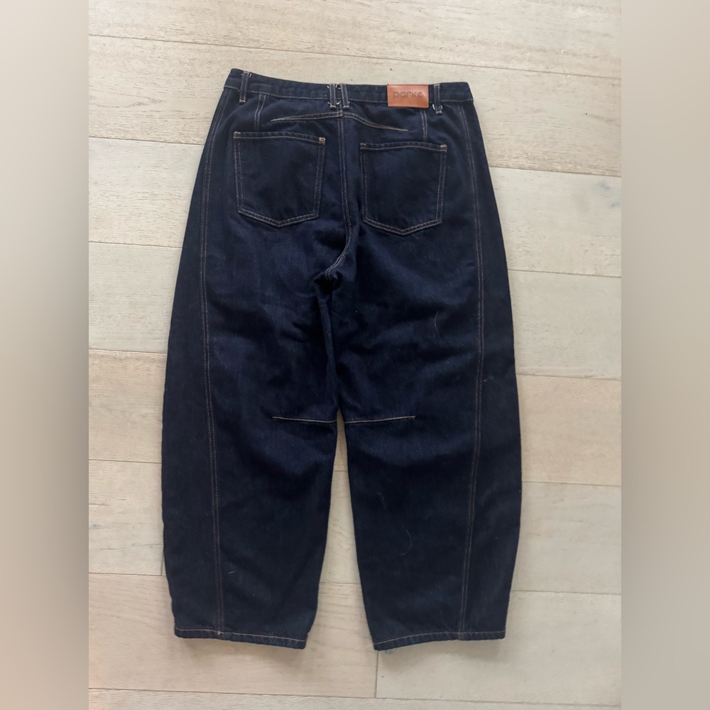 NWOT Parke Horseshoe Jeans 32 dark indigo - Picture 3 of 6